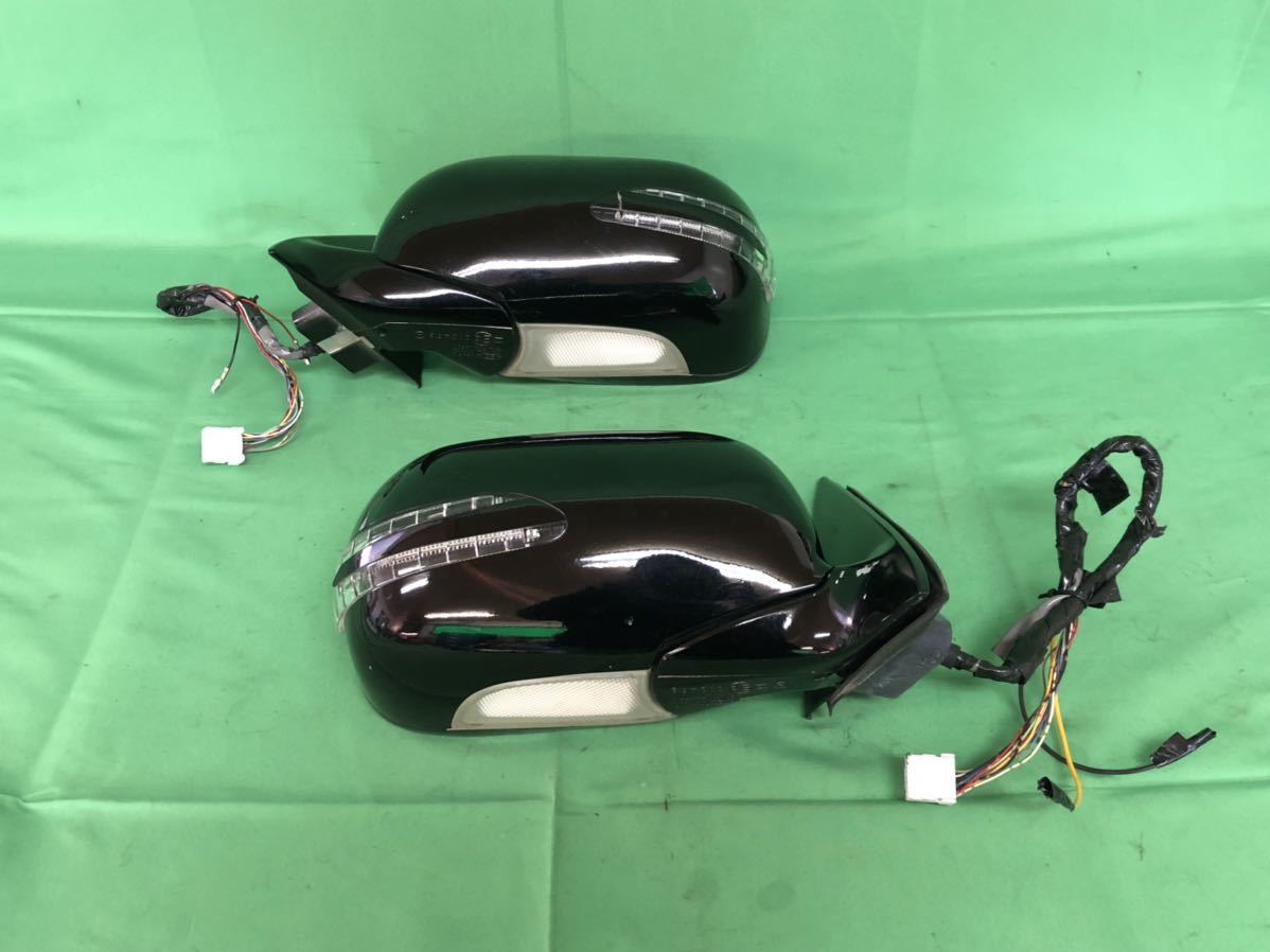 KC188 中古 セルシオ UCF30 UCF31 後期 ドアミラー サイドミラー ウィンカー付き 左右 セット ブラック 黒 202 自動調節不具合 010498_画像3