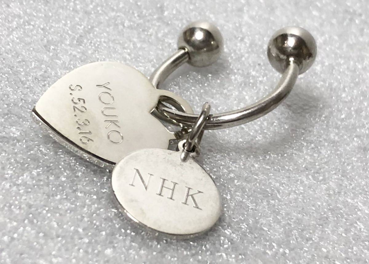 レア ティファニー TIFFANY & CO キーリング NHK 刻印タグ レア ティファニー TIFFANY & CO キーリング NHK 刻印タグ