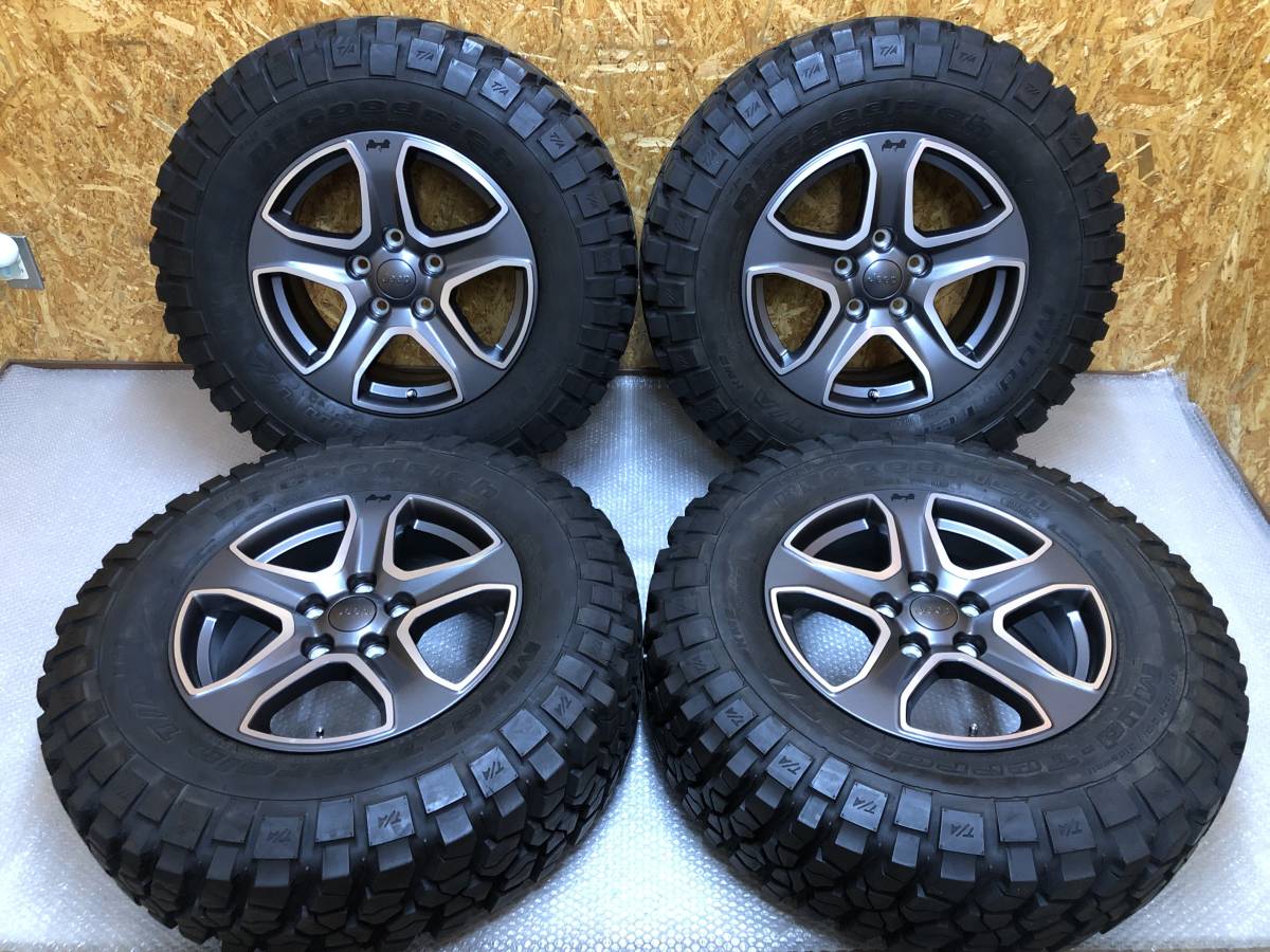 ☆美品☆ JEEP ジープ JL ラングラー アンリミテッド サハラ 純正 17インチ 7.5J アルミ ホイール 127 Goodrich グッドリッチ 255/75R17 JK_画像1