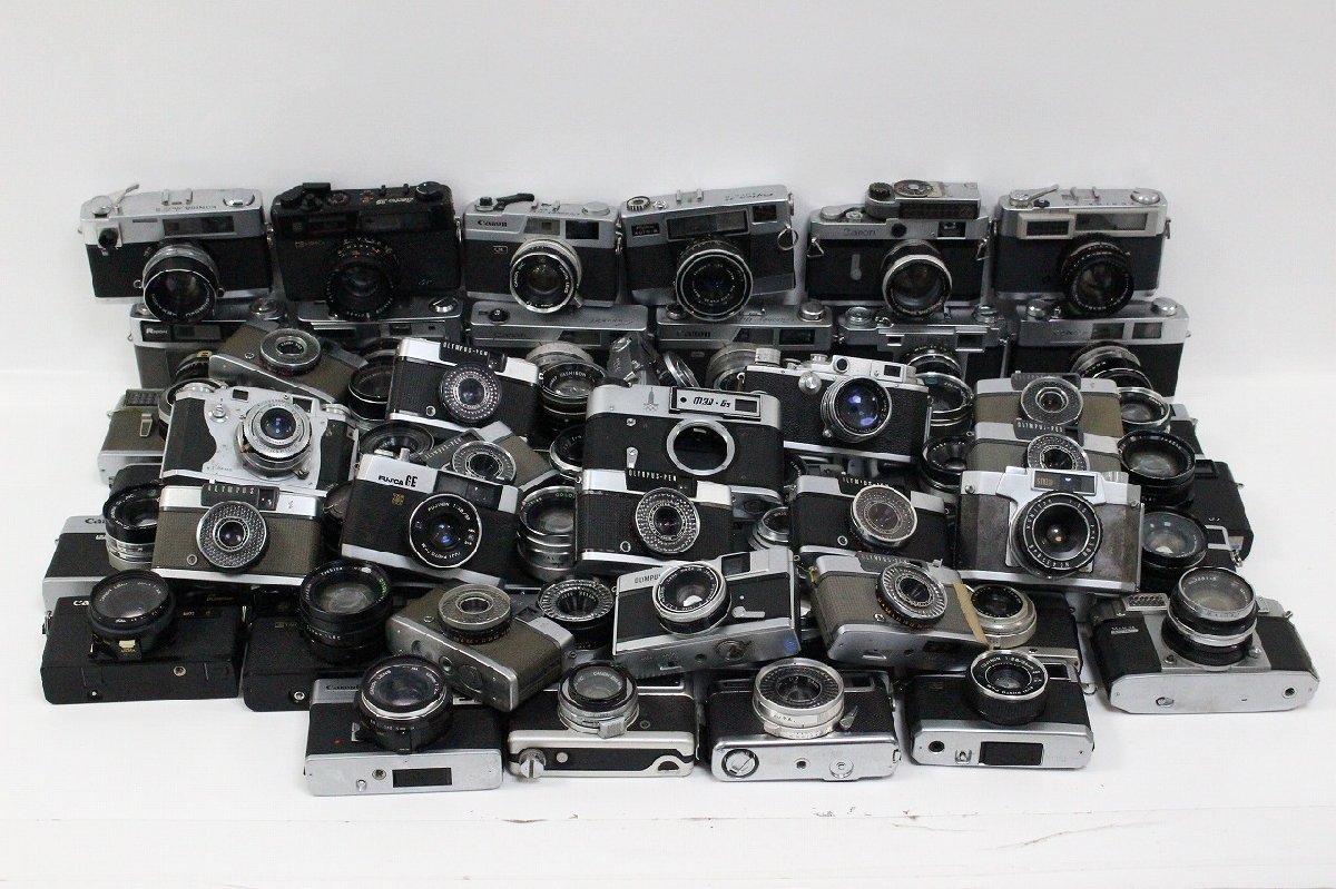1円～ 現状品 KONICA Canon OLYMPUS Yashica 等 コンパクトフィルムカメラ まとめ 動作未確認 ジャンク 3-H080/1/180