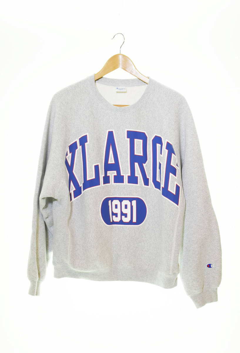 0 XLARGE XLarge Champion Champion COLLEGE RAGLAN CREW NECK SWEAT REVERSE WEAVE Logo print sweat C8-W016 103