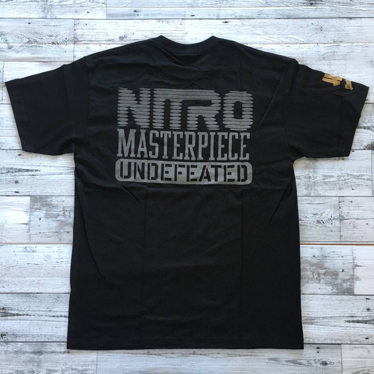 [NITRO/10 годовщина ограниченная модель ]NITRO MICROPHONE UNDERGROUND×MASTERPIECE×UNDFTD Tee чёрный /L/ с биркой не использовался товар 