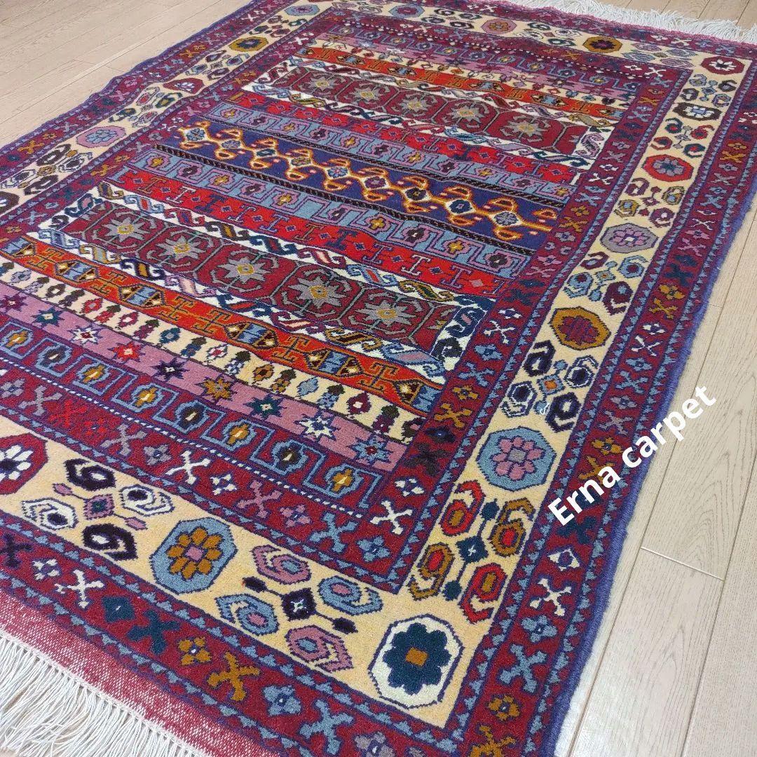 最も優遇 ペルシャ絨毯 新品 トルクメン ペルシャ絨毯 190x136cm