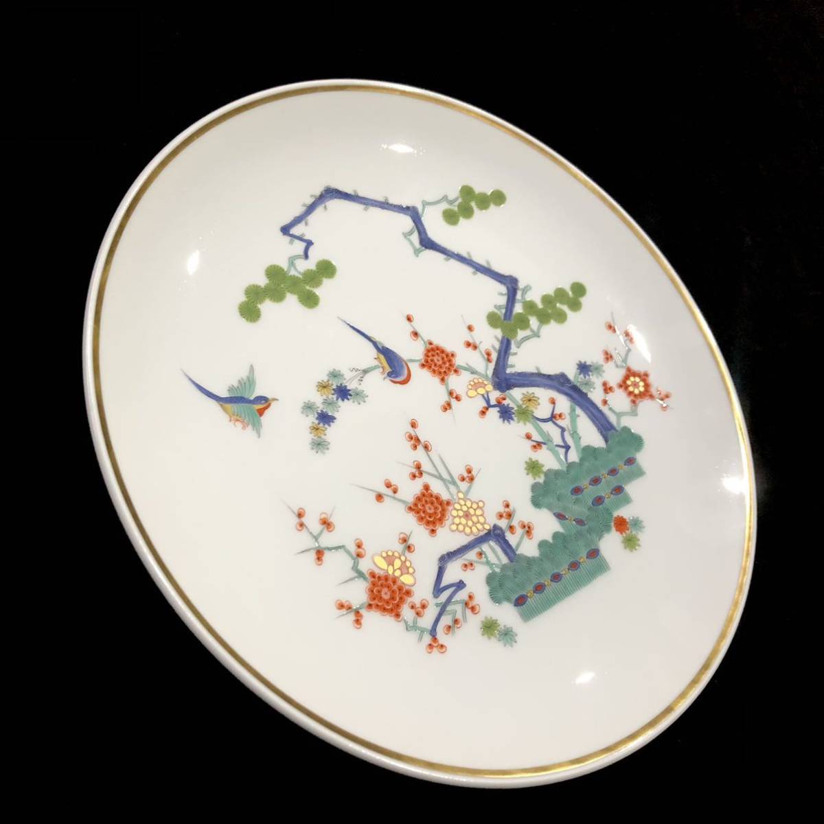 Meissen マイセン /※極美品 1級品 シノワズリ 柿右衛門 花鳥絵 25cm