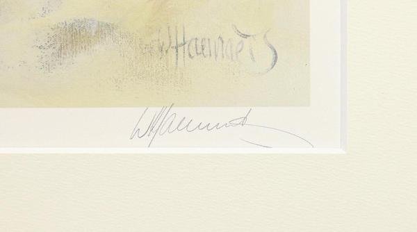 【真作】【WISH】ウィルム・ヘンラート Willem Haenraets「愛情」リトグラフ 10号大 直筆サイン 美人   〇オランダの画家 #23032620の画像6