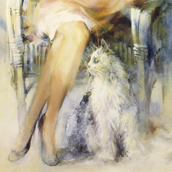 【真作】【WISH】ウィルム・ヘンラート Willem Haenraets「愛情」リトグラフ 10号大 直筆サイン 美人   〇オランダの画家 #23032620の画像5