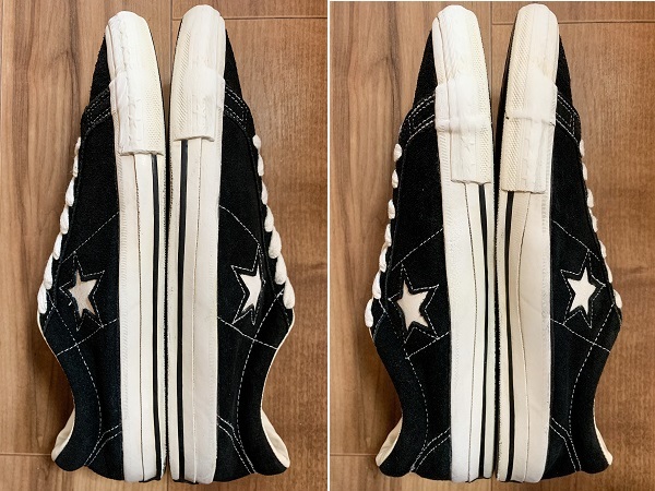 良品、ビンテージ、レア! CONVERSE コンバース ONESTAR LOW ワンスター スエード 黒 1990年代USA製 28.5cm US10 オリジナル ジャックスターの画像8