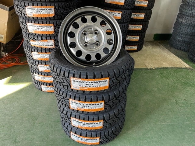 ヤフオク! - トーヨーオープンカントリーRT155/65R14新品アルミ...