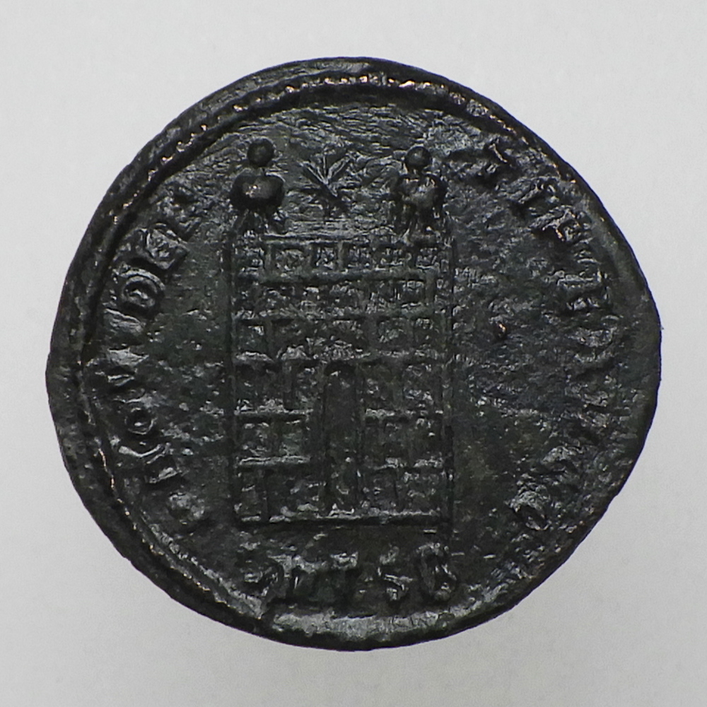 【古代ローマコイン】Constantine I（コンスタンティヌス1世）クリーニング済 ブロンズコイン 銅貨(Neh7ybM7Ub)_画像2