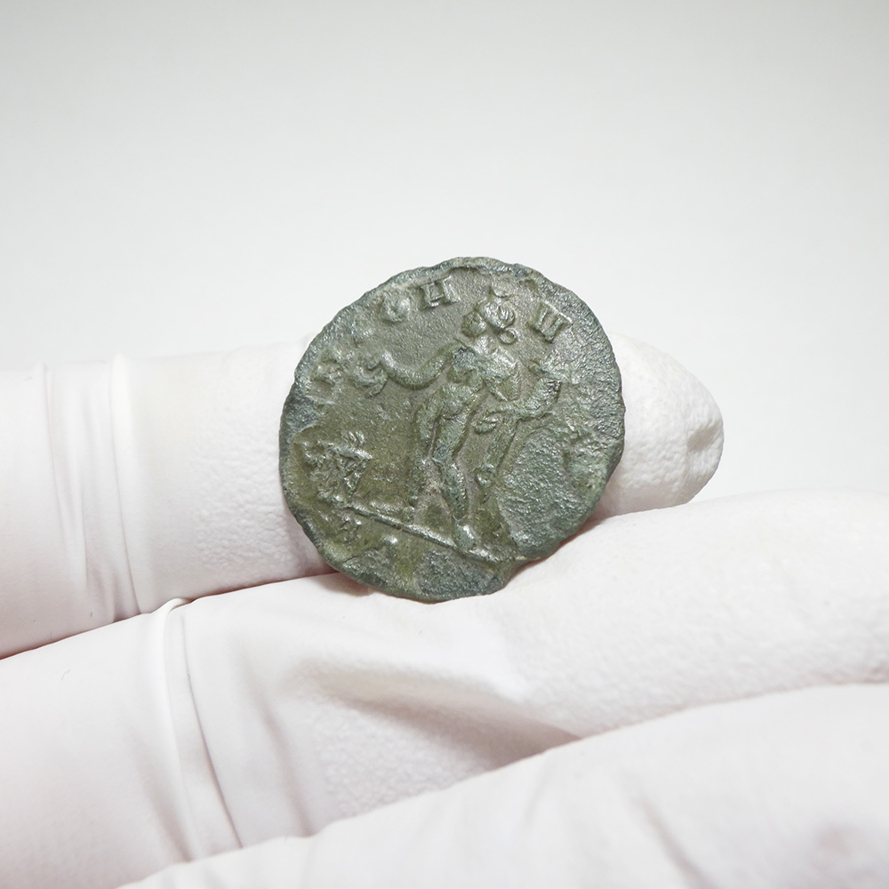 【古代ローマコイン】Maximinus II（マクシミヌス・ダイア）クリーニング済 ブロンズコイン 銅貨(RKXjSLQHdh)_画像7
