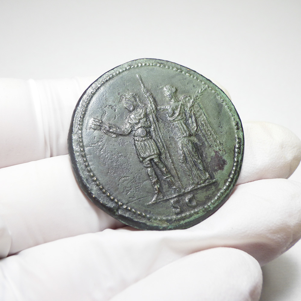 【古代ローマコイン】Domitian（ドミティアヌス）クリーニング済 ブロンズコイン 銅貨(RS3tV6pJMr) - 7
