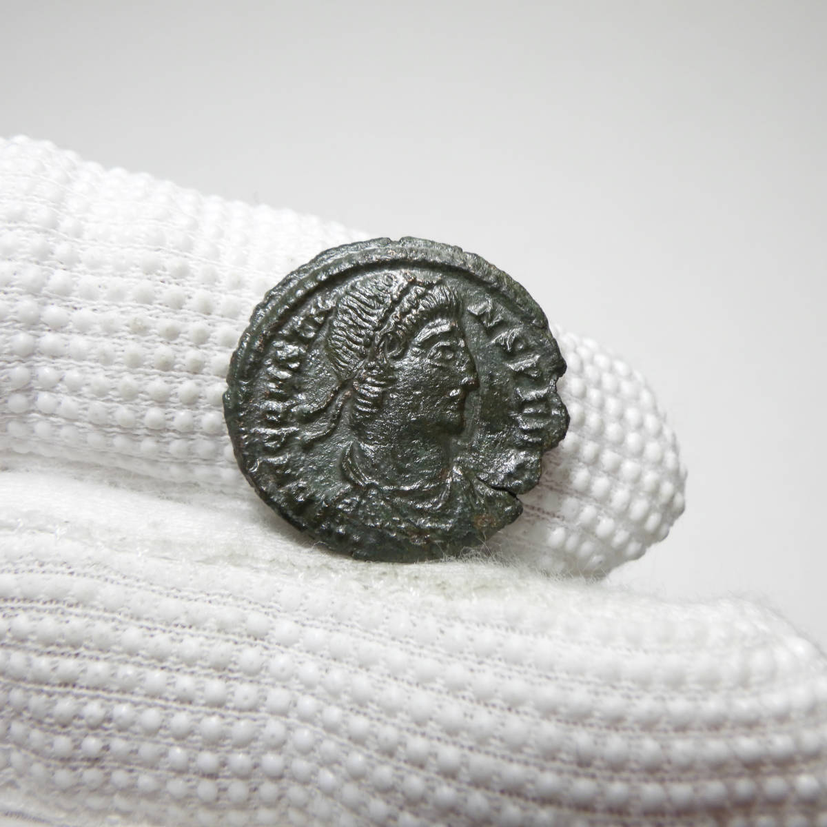【古代ローマコイン】Constans（コンスタンス1世）クリーニング済 ブロンズコイン 銅貨(GYNWu5RtJG)_画像3