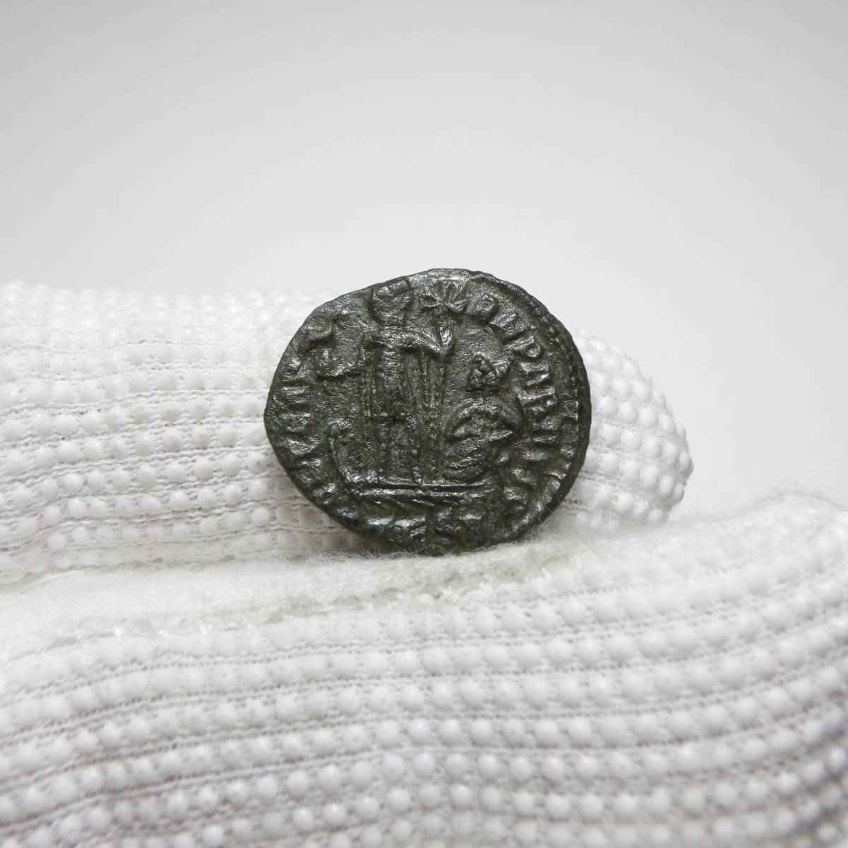 【古代ローマコイン】Constans（コンスタンス1世）クリーニング済 ブロンズコイン 銅貨(L6jg2WcsRr)_画像6
