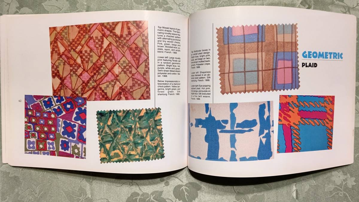 輸入洋書 ヴィンテージ生地 テキスタイル 写真集 COOL HOT COLORS FABRICS OF THE LATE 1960s by Joy Shih 1997年 A Schiffer Design bookの画像8