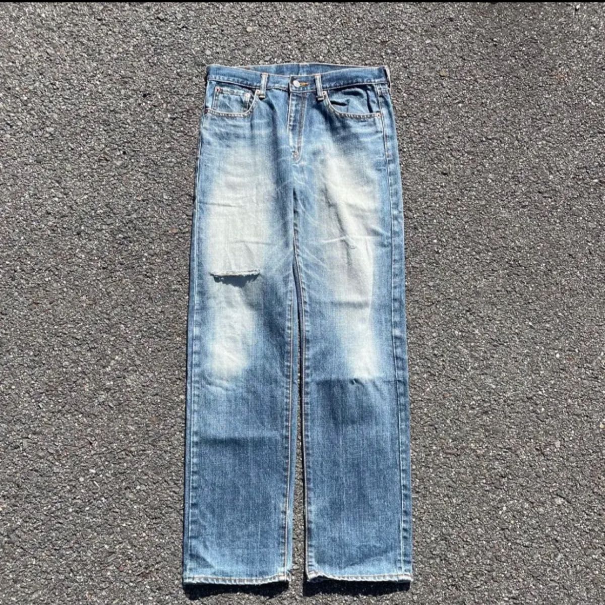 used bobson ストレートデニム ダメージデニム 古着 デニムパンツ