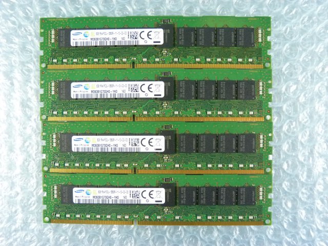 1NNE // 8GB 4枚セット計32GB DDR3-1600 PC3L-12800R Registered RDIMM 1Rx4 M393B1G70QH0-YK0 SAMSUNG // Dell PowerEdge R620 取外