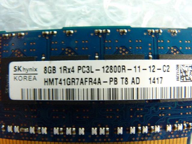 1NNG // 8GB DDR3-1600 PC3L-12800R Registered RDIMM 1Rx4 HMT41GR7AFR4A-PB SKhynix // Dell PowerEdge R620 taking out 