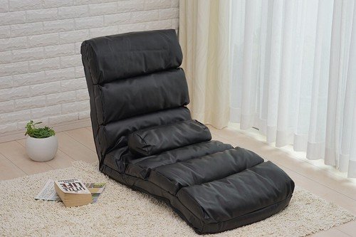 新品＠ふかふかリクライニング座椅子 TAN-150/ブラック(レザー調)(座いす リクライニング ごろ寝 ハイバック チェア 1人掛け 一人用) - 0