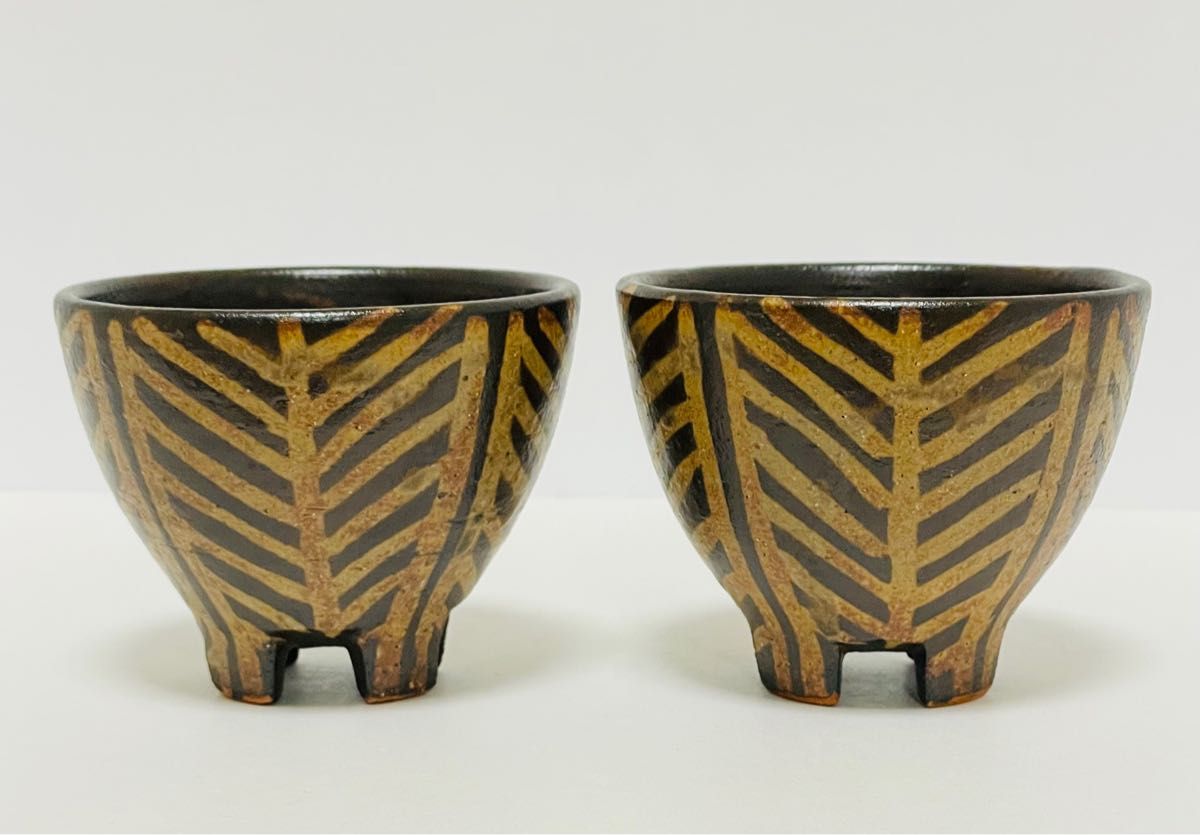 新品・未使用】沖縄 やちむん 南陶窯 久場政一作 灰釉線紋 新品・未使用】沖縄 やちむん 南陶窯 久場政一作 灰釉線紋