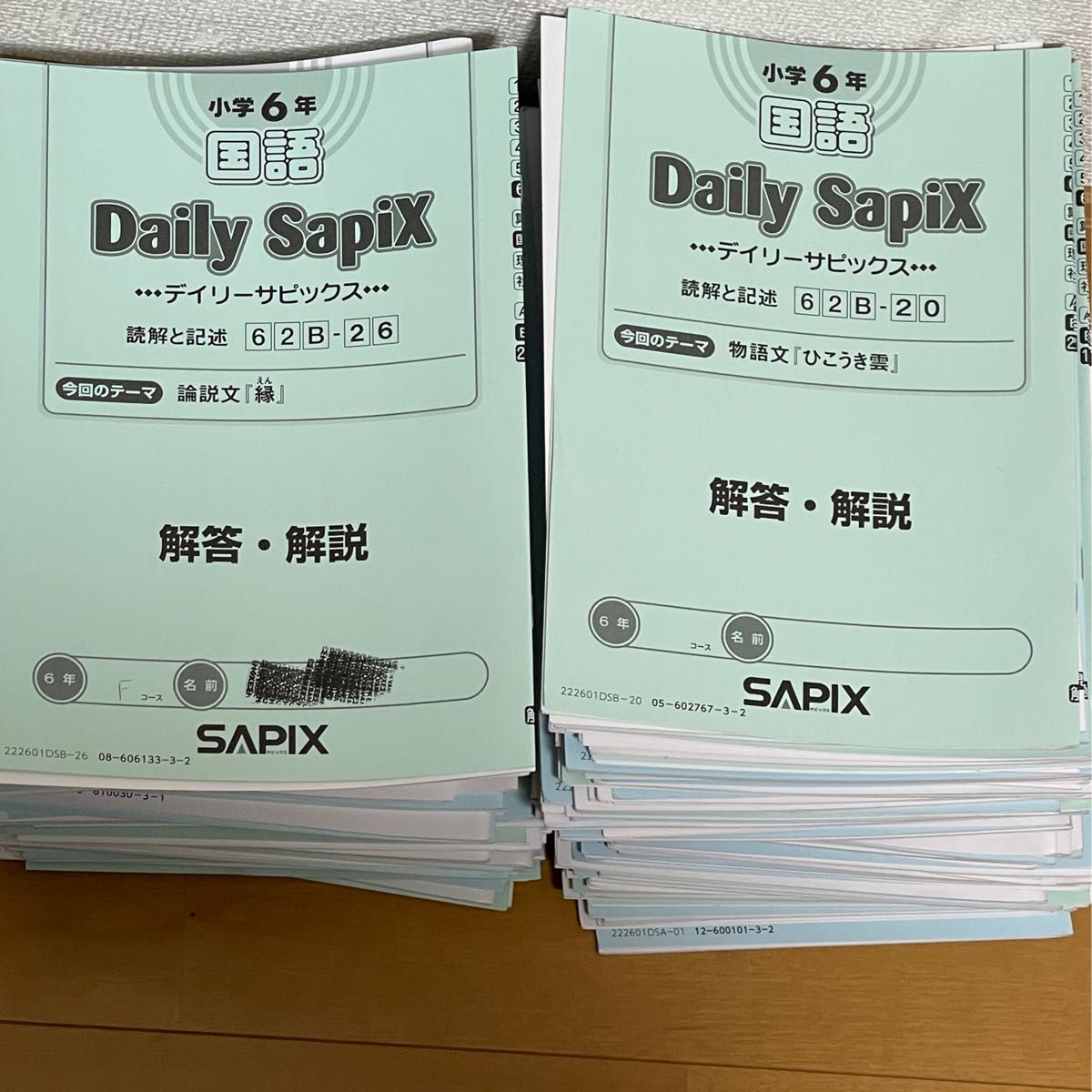 サピックス SAPIX 小学6年 算数テキスト（解答付） - 参考書