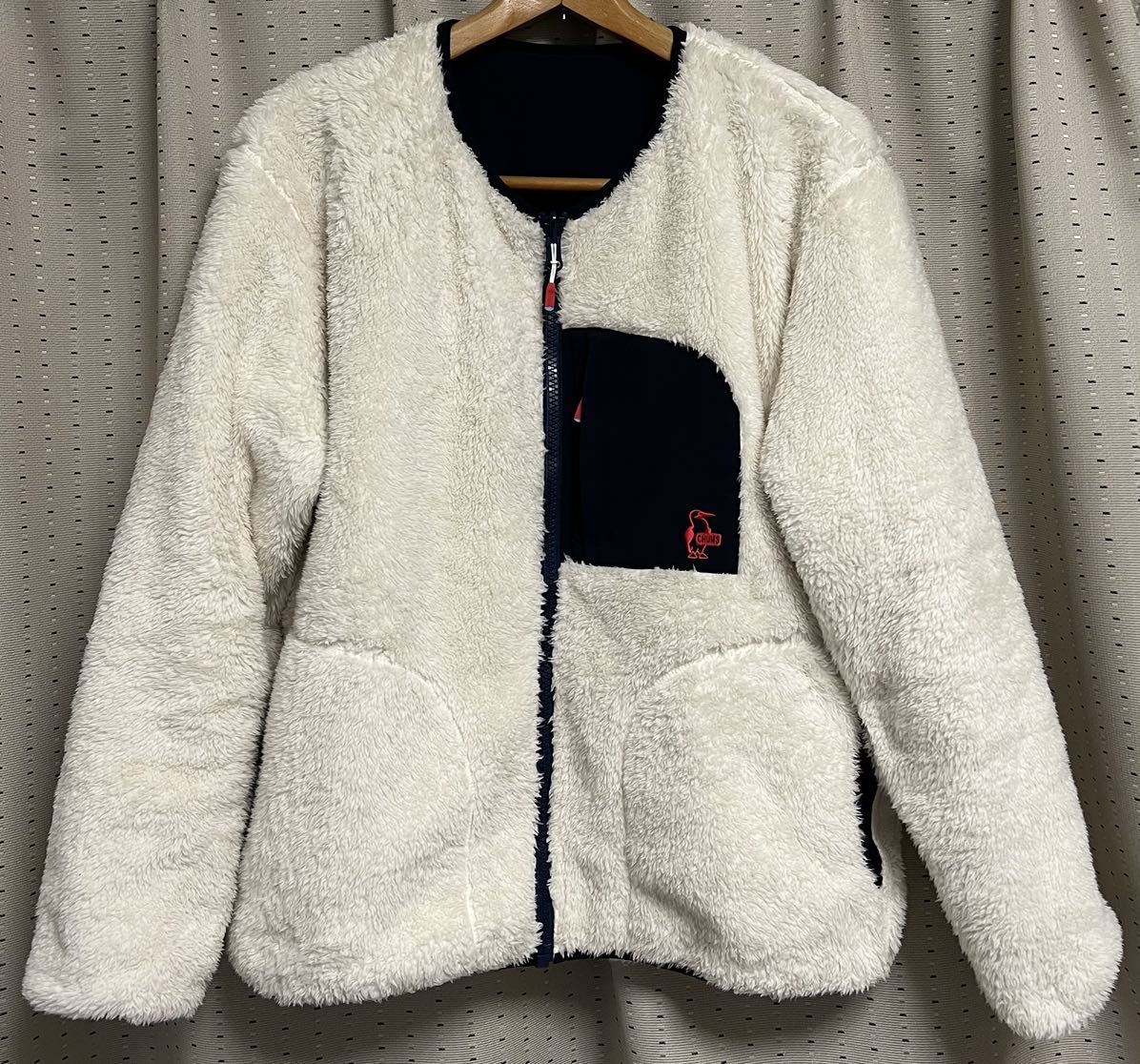 【送料無料】CHUMS チャムス　リバーシブル ブルゾン フリース エルモ　状態良好　Elmo Fleece アウトドア　キャンプ　ジャケット_画像1