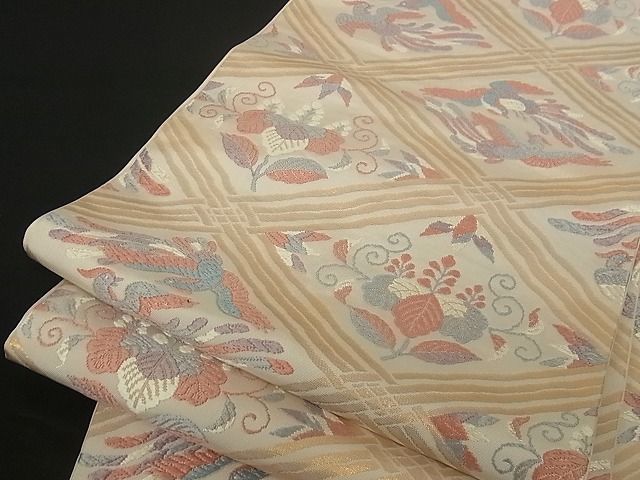 着物屋こころ□西陣 六通柄 本袋帯 唐織 平等院鳳凰 逸品 金糸 正絹 A