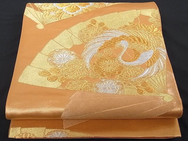 数量限定価格!! 正絹 六通袋帯【丸紋 花 水面】No1422 着物