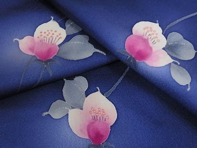 別倉庫からの配送】 枝花 暈し染めの小紋 正絹 veme.fi