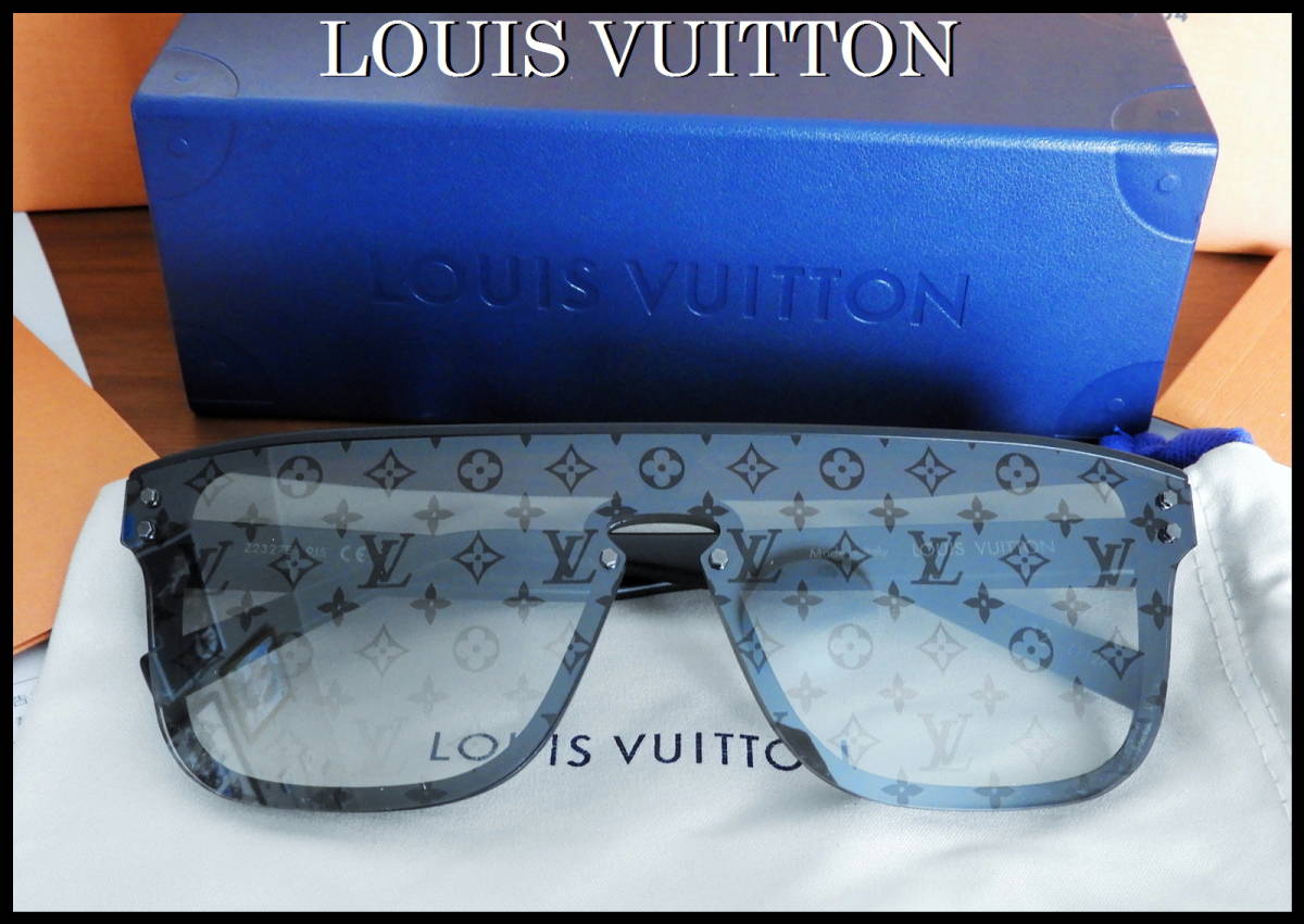 LOUIS VUITTON LVワイメア サングラス 美品 ルイヴィトン ブラック モノグラム 黒 ベルト バッグ セレブ 眼鏡 ユニセックス  ジャケット LV