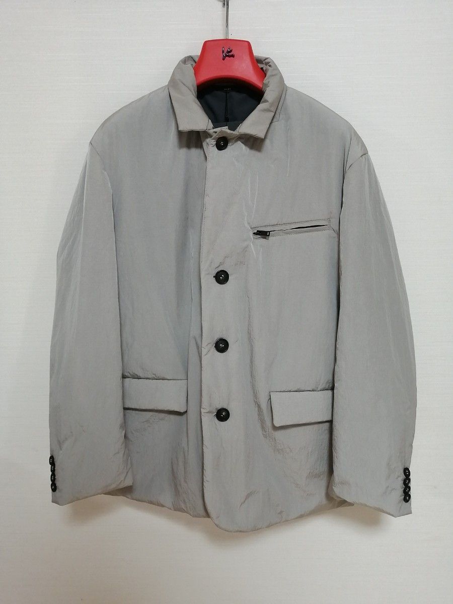 ☆新品・メンズ☆【HEVO イーヴォ】ナイロン中綿ジャケット 灰 イタリア製-