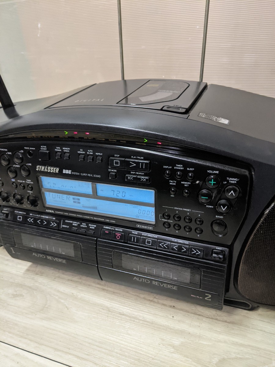 AIWA アイワ CDラジカセ　CSD-XR90　バブルラジカセ　最高級_画像4