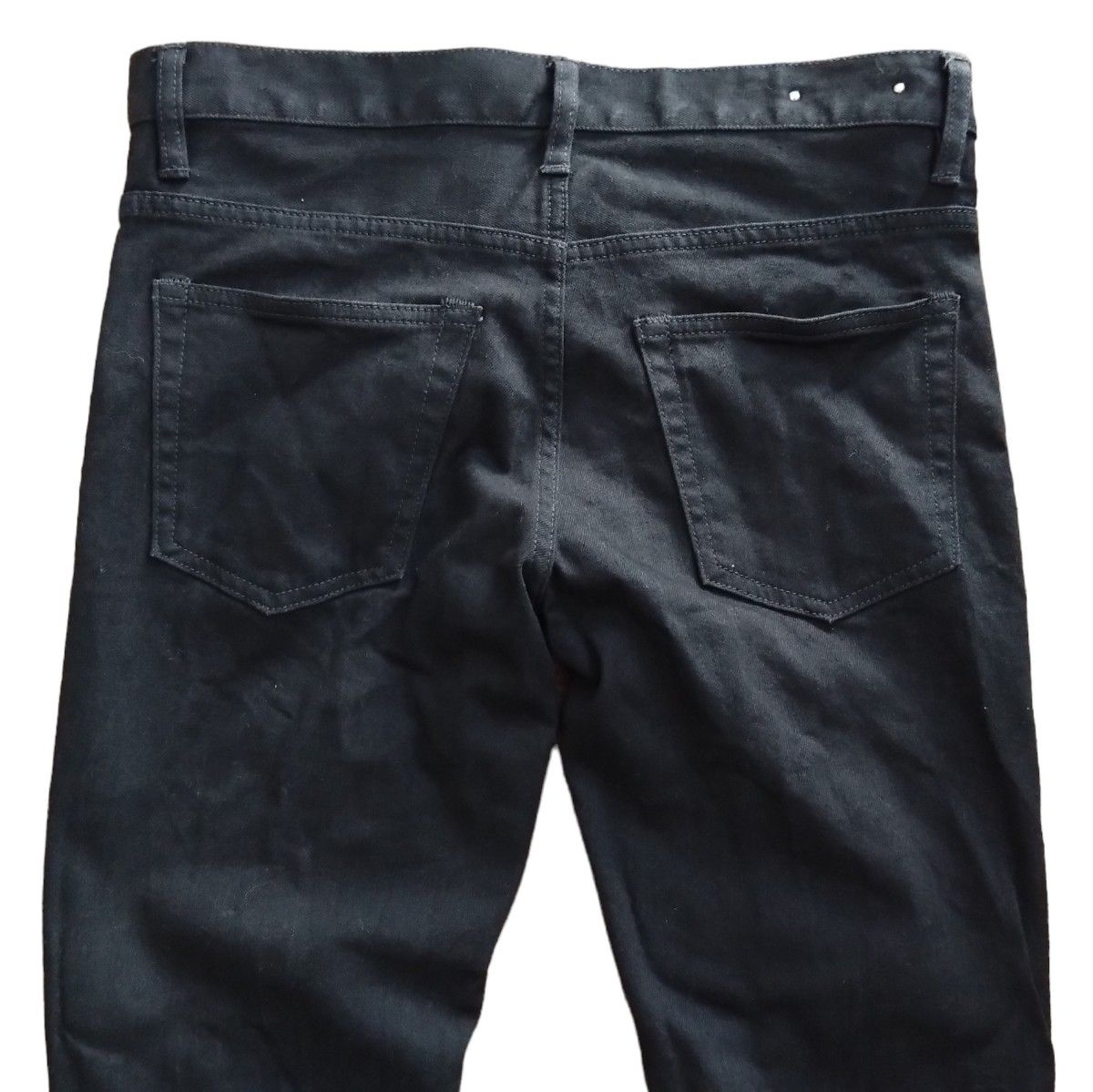 極美品 MINEDENIM 定番 スーパースリム スリットジーンズ ブラック
