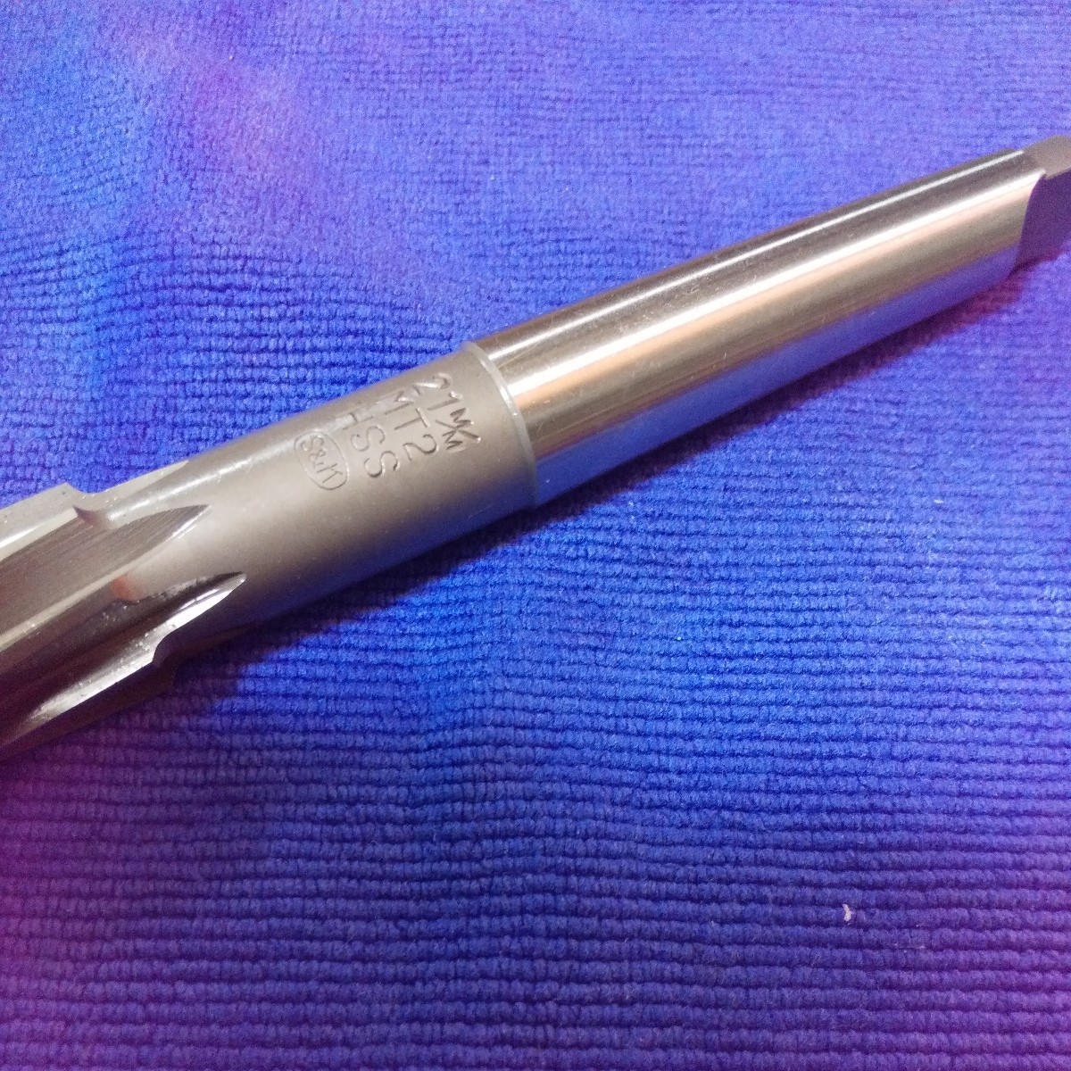 【S&K SPIRAL MACHINE REAMER MT2 HSS Φ21.0 スパイラル リーマ 使用浅 長期保管品 】_画像4