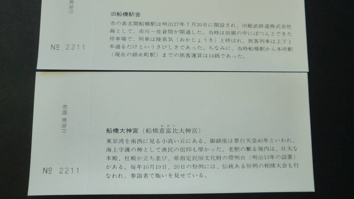 船橋駅改装　船橋駅旅行センター開業5周年記念入場券　5枚セット　昭和52年　千葉鉄道管理局発行_画像4