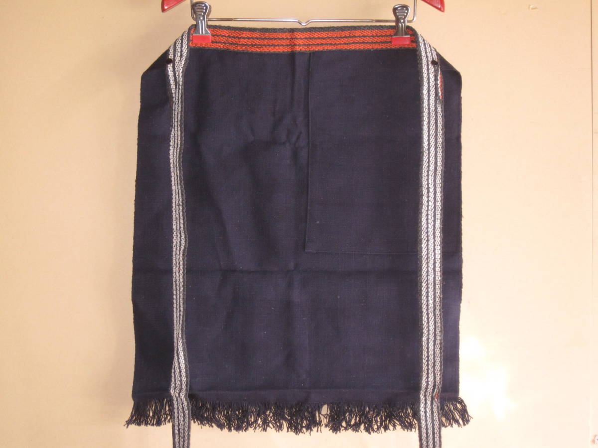 . apron #67higeta soy sauce 45x56cm with pocket canvas apron old cloth navy blue color 