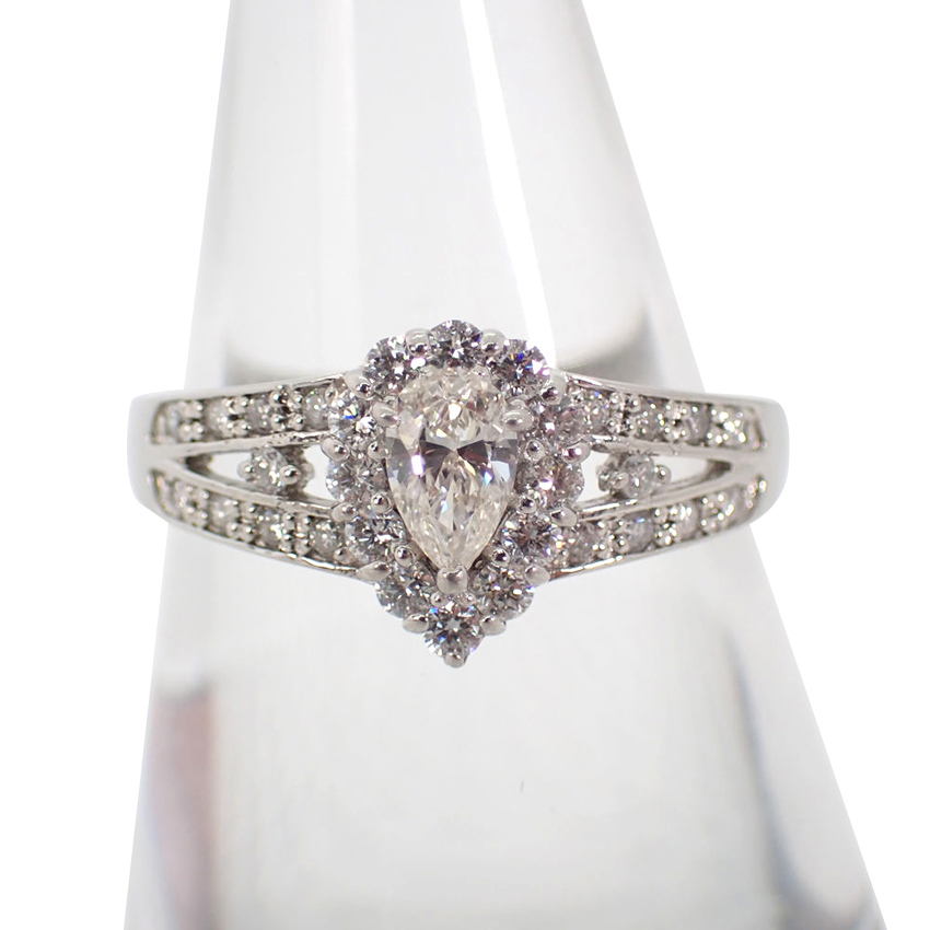 超格安価格 0.24ct ダイヤモンド Pt900プラチナ つや消し 14.5号