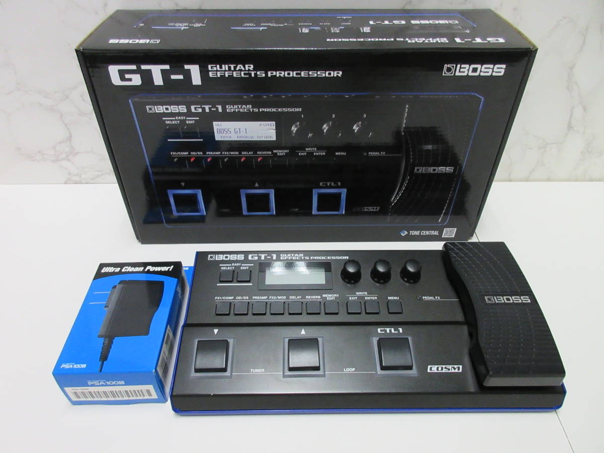 A2-4【BOSS GT-1 エレキギター用 マルチエフェクター + PSA-100S AC