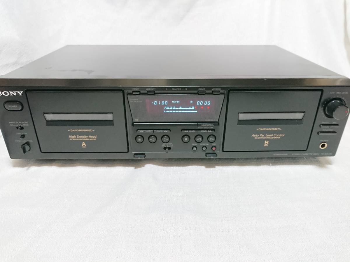 【整備済 即決 送料込】◆音質良好！◆保証付 2001年発売最終型 SONY TC-WE475 ピッチコントロール付Wカセットデッキ81_画像1