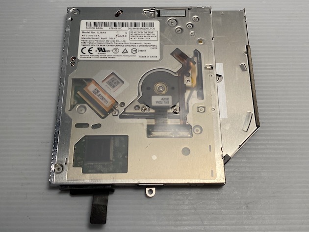 Panasonic UJ-8A8 SATA スロットイン型 DVDドライブ MacBook Pro A1278 Mid2012 内臓ドライブ＋接続ケーブル (821-1247-A) [DD246]_画像1