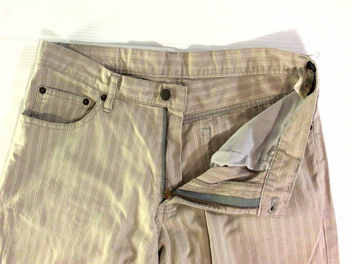 * domestic production * the smallest defect have * Michel Klein [MK MICHEL KLEIN] cotton pants 5 pocket stripe 48 beige 