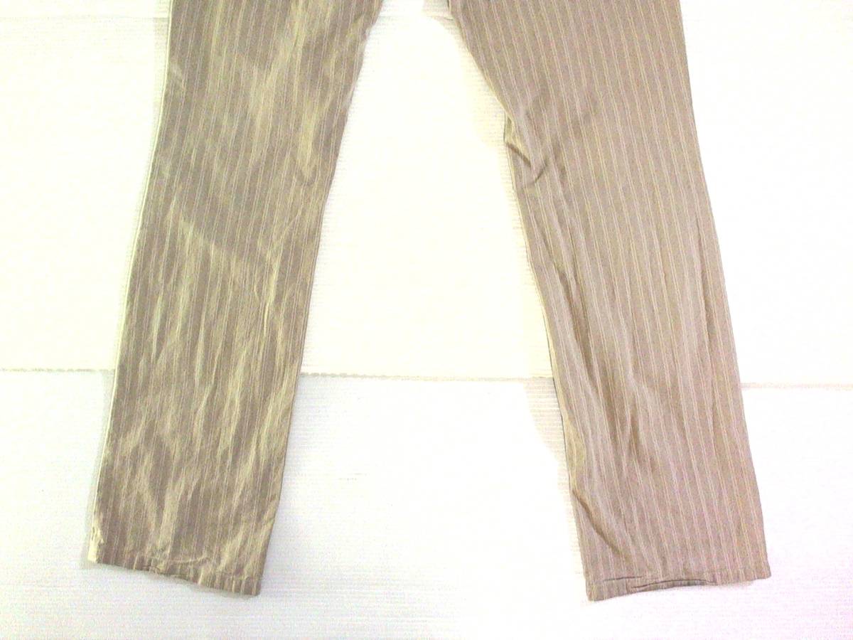 * domestic production * the smallest defect have * Michel Klein [MK MICHEL KLEIN] cotton pants 5 pocket stripe 48 beige 