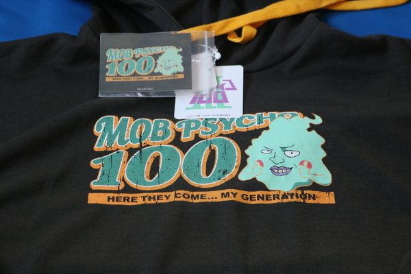 モブサイコ100 エクボ パーカー 淡黒 レディース M-L シール付き MOB PSYCHO 100 新品 未使用 の画像1