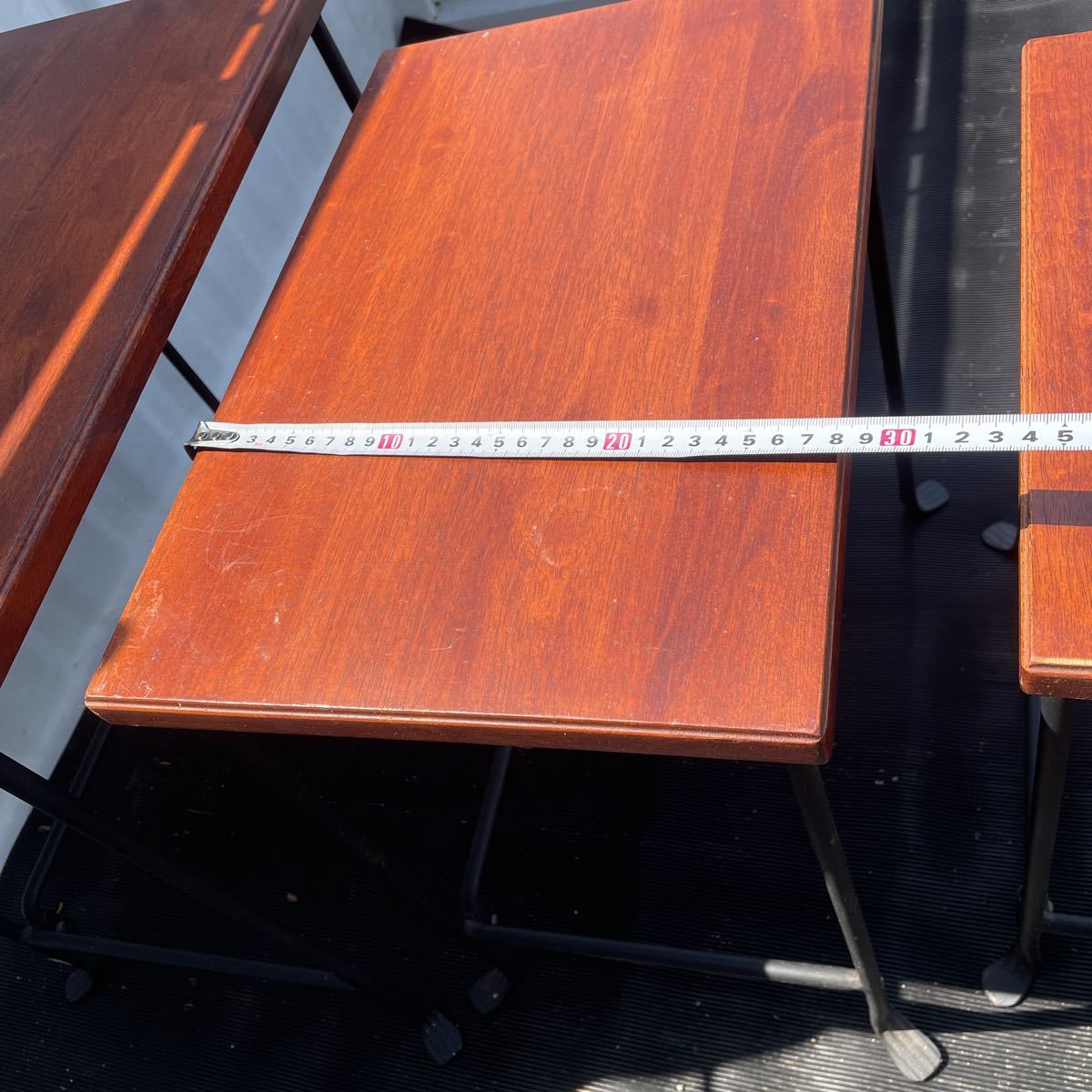 テーブル 3個セット ねこ足 作業台 サイドテーブルの画像3