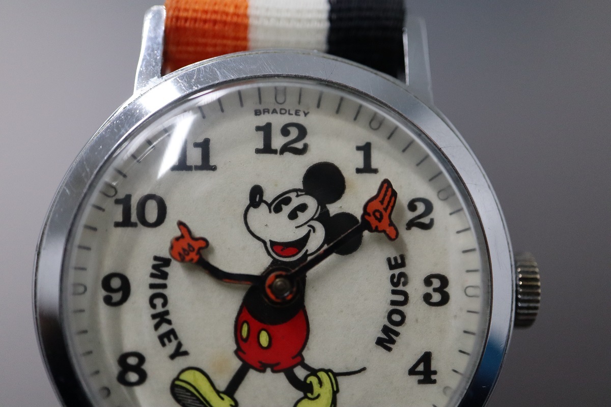 売り切り！ 1円スタート！BRADLEY　ブラッドレー 1980年代 MICKEY MOUSE WATCH 手巻き ミッキーアンティーク品