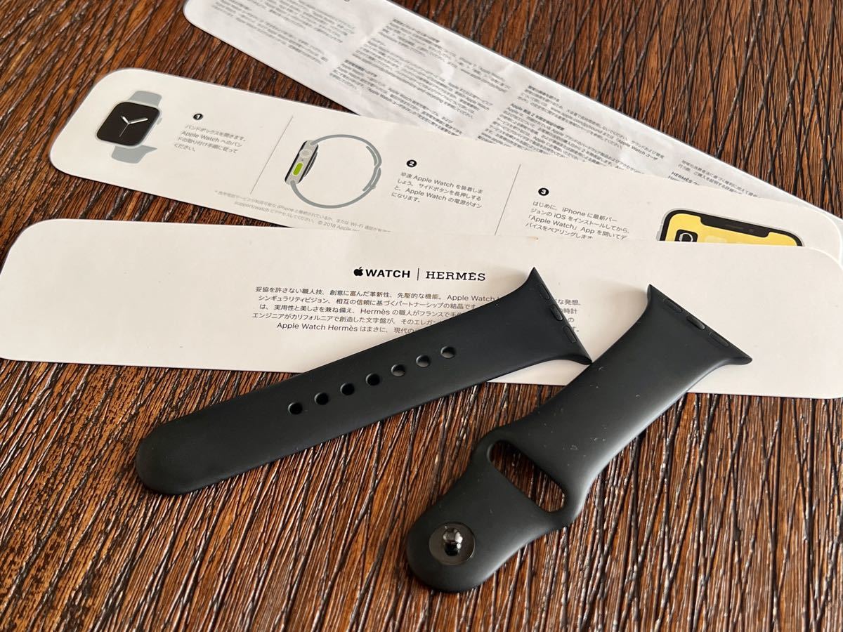 即決 送料無料 Apple Watch HERMES 限定 ブラック 黒 スポーツバンド