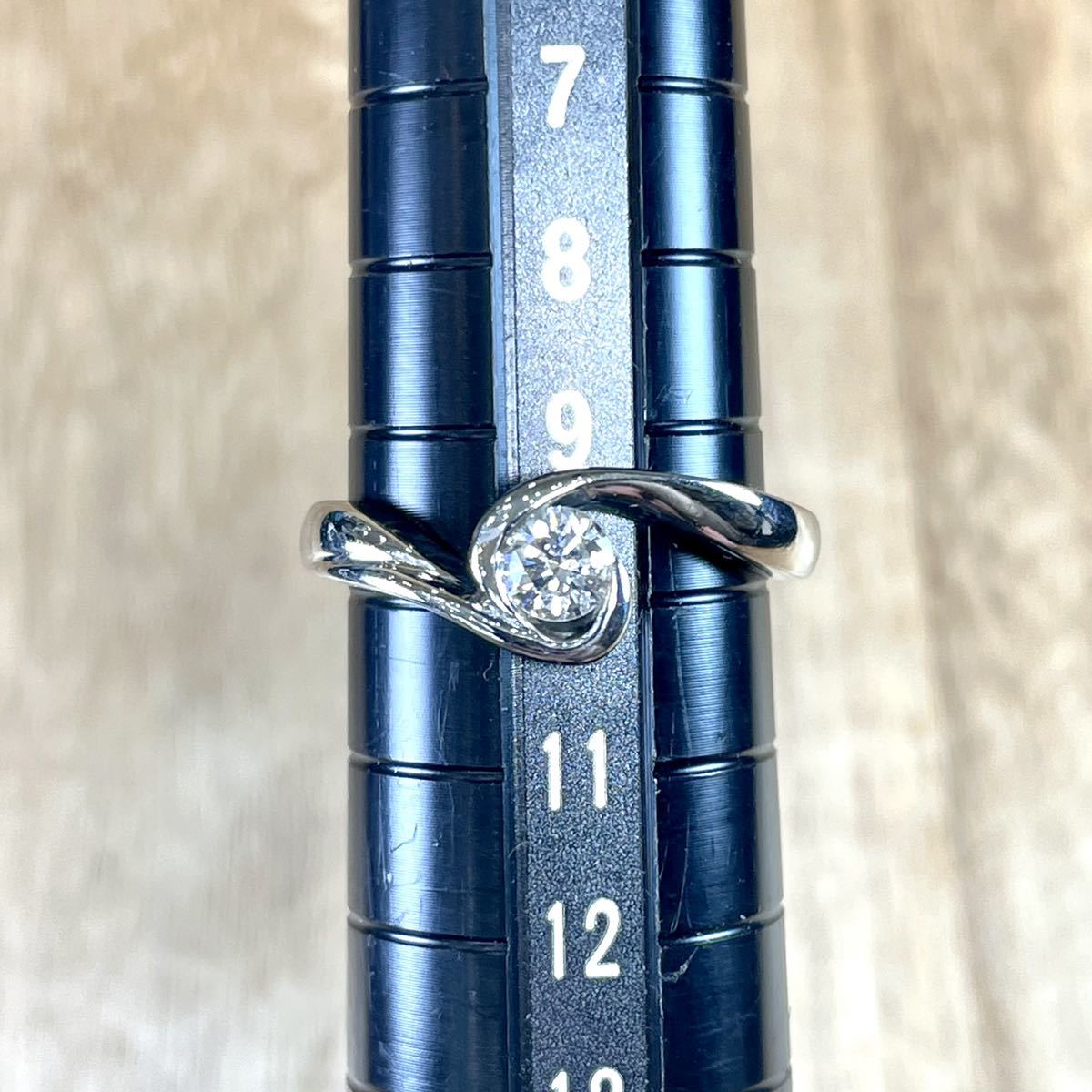 美しい!Pt900 ダイヤ 0.20ct デザイン リング 4.79g GR1625
