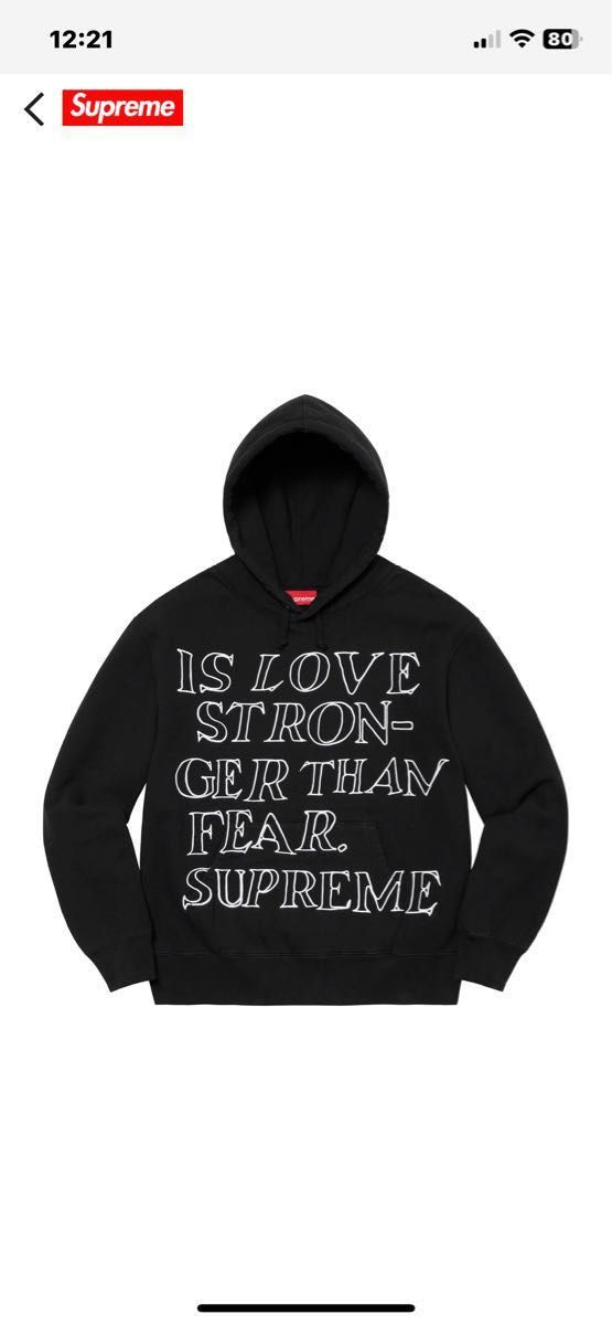 公式 Supreme Stronger Than Hooded Fear Hooded Ash Sweat Small