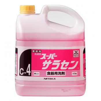 業務用 食器用洗剤 高濃度 スーパーサラセン(C-4) 4kg×4本 211842_画像1