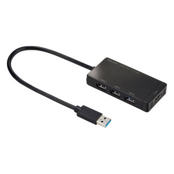 適当な価格 HDMIポート搭載 USB-3H332BK 3ポートハブ USB3.2Gen1