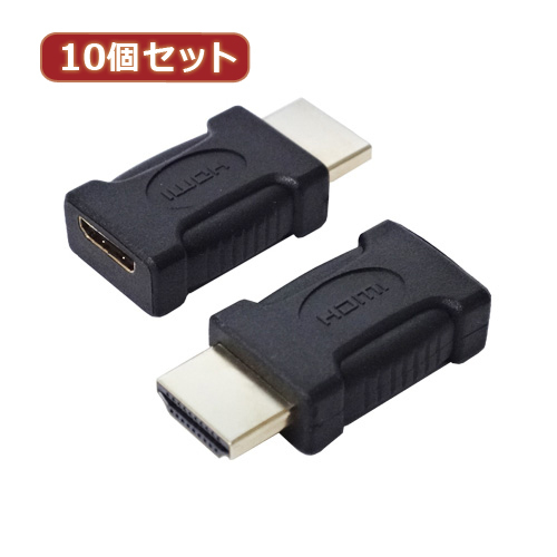 変換名人 10個セット 変換プラグ HDMI(オス)→miniHDMI(メス) HDMIA-MBGX10_画像1